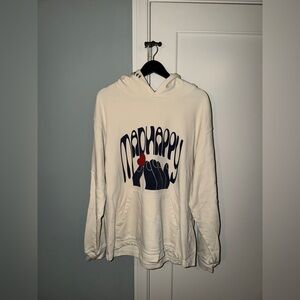 Madhappy Off-White Hoodie with Navy and Red Logo